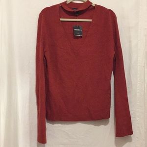 Forever 21 plus Rust V Neck Sweater Size 2XL